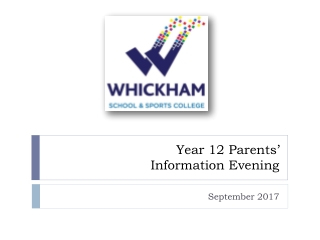 Year 12 Parents’ Information Evening