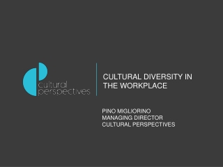CULTURAL DIVERSITY IN THE WORKPLACE
