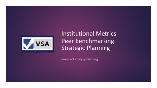 Institutional Metrics Peer Benchmarking Strategic Planning