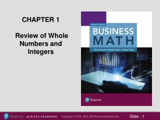 CHAPTER 1 Review of Whole Numbers and Integers