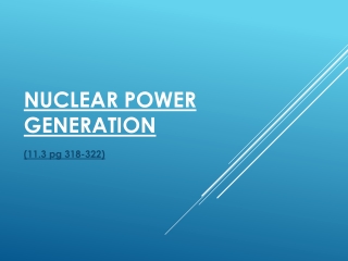 Nuclear Power Generation