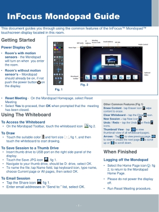 InFocus Mondopad Guide