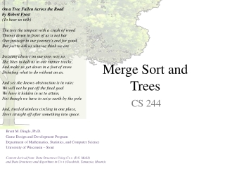 Merge Sort and Trees