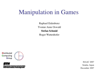 Manipulation in Games