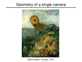 Geometry of a single camera