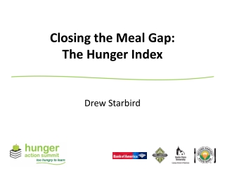 Closing the Meal Gap: The Hunger Index