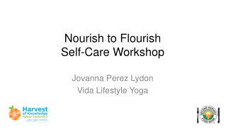 Nourish to Flourish Self-Care Workshop