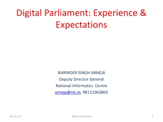 Digital Parliament: Experience &amp; Expectations