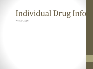 Individual Drug Info