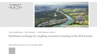 Emittance exchange by coupling resonance crossing in the SLS booster