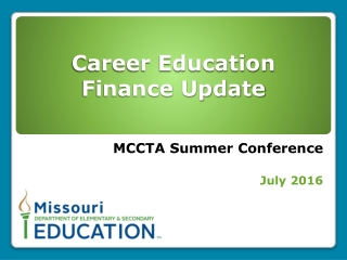 Career Education Finance Update