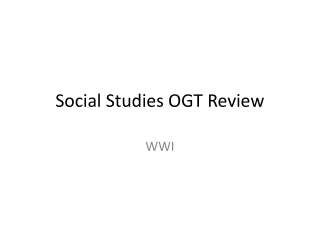Social Studies OGT Review