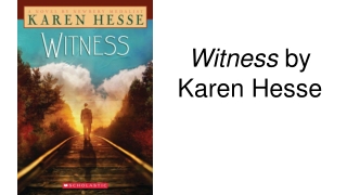 Witness by Karen Hesse