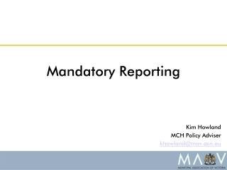 Mandatory Reporting