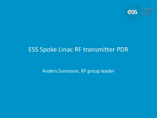 ESS Spoke Linac RF transmitter PDR