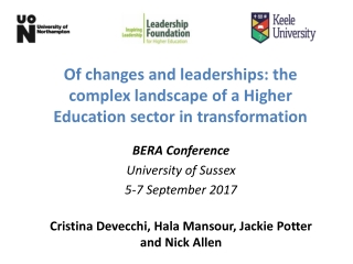 Of changes and leaderships: the complex landscape of a Higher Education sector in transformation