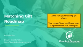 Matching Gift Roadmap