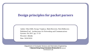 Design principles for packet parsers