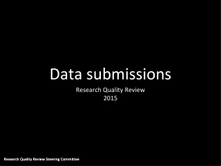 Data submissions