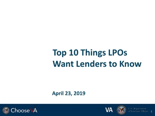 Top 10 Things LPOs Want Lenders to Know