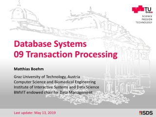 Database Systems 09 Transaction Processing