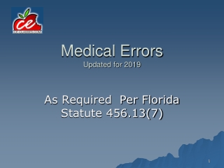 Medical Errors Updated for 2019