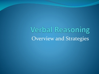 Verbal Reasoning