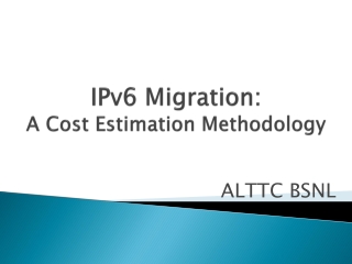 IPv6 Migration: A Cost Estimation Methodology