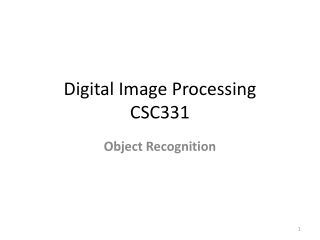 Digital Image Processing CSC331