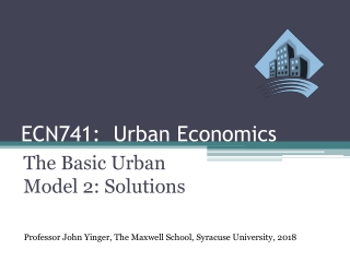 ECN741: Urban Economics