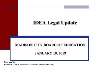 IDEA Legal Update