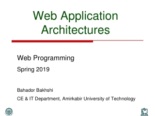 Web Application Architectures