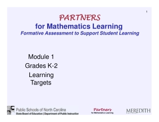 Partners for Mathematics Learning