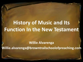 History of Music and Its Function In the New Testament