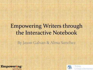 Empowering Writers through the Interactive Notebook