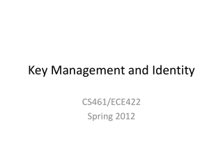 Key Management and Identity