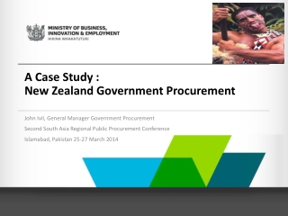 A Case Study : New Zealand Government Procurement