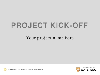 Project Kick-off