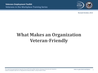 What Makes an Organization Veteran-Friendly