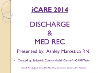 iCARE 2014 DISCHARGE &amp; MED REC