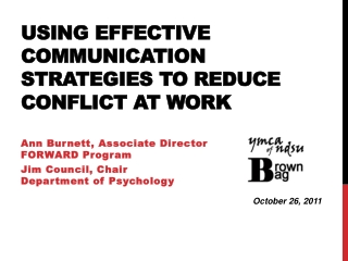 Using Effective Communication Strategies to Reduce Conflict at Work