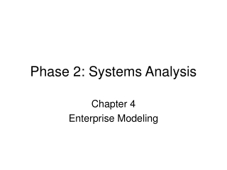 Phase 2: Systems Analysis