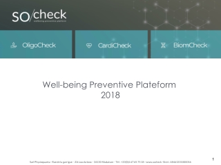 Well-being Preventive Plateform 2018