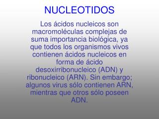 NUCLEOTIDOS