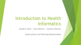 Introduction to Health Informatics