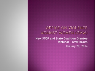 Office on Violence Against Women (OVW)