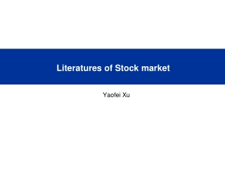 Literatures of Stock market