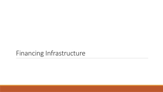 Financing Infrastructure