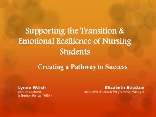 Supporting the Transition &amp; Emotional Resilience of Nursing Students