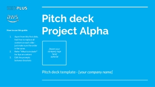 Pitch deck Project Alpha